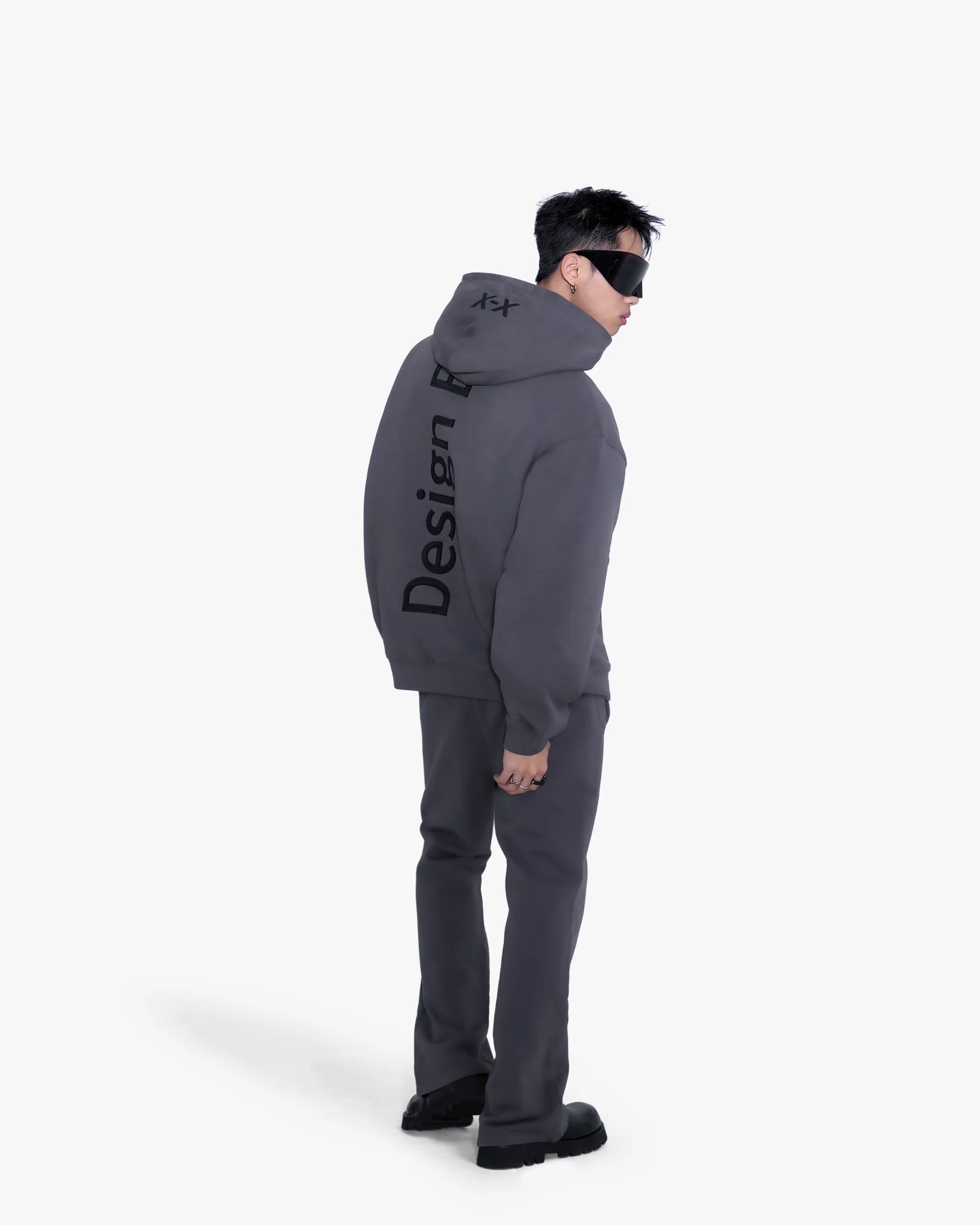 "Design By Art" SUÉDÉ APPLIQUÉ HOODIE